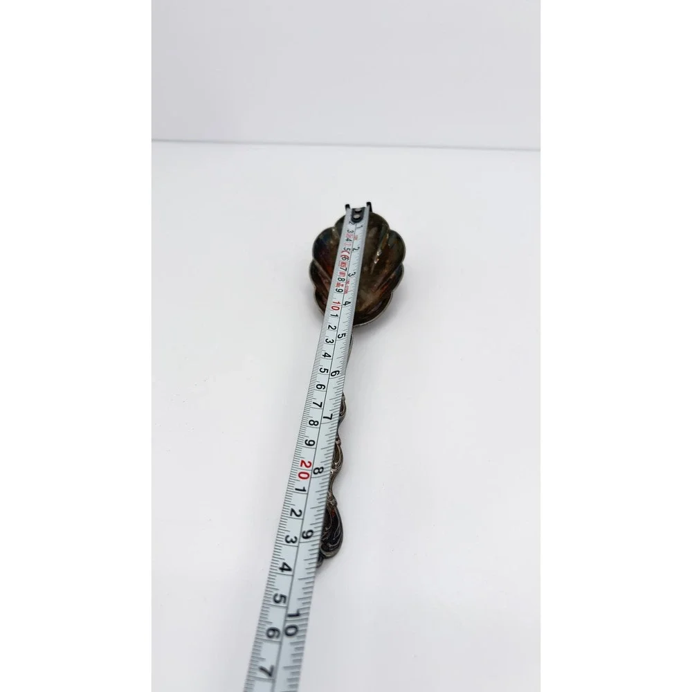 International Silverplate Shell Casserole Serving Spoon 9 Inch Ornate Floral